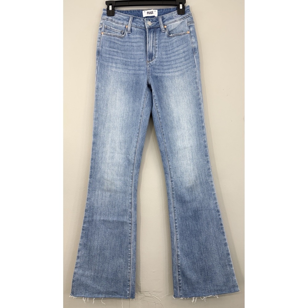 Paige High Rise Laurel Canyon Bootcut Flare Jeans Women's 25 Stretch Denim
